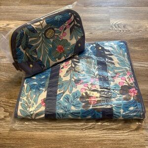 Lilly Pulitzer Breezy Aqua Best Fronds Forever Tote Bag and Pouch NWT